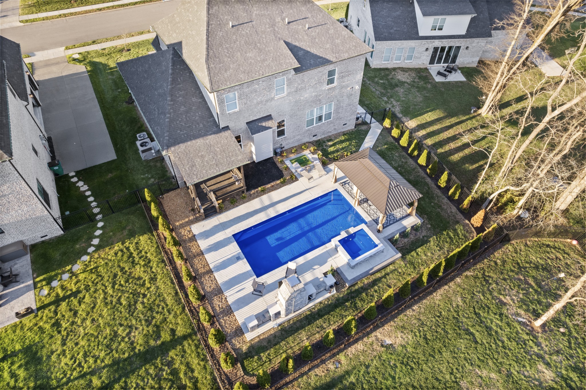 1008 Quillen Way Lebanon, TN 37087 - Photo 37 of 45 an aerial view of a house with a garden and mountain view
