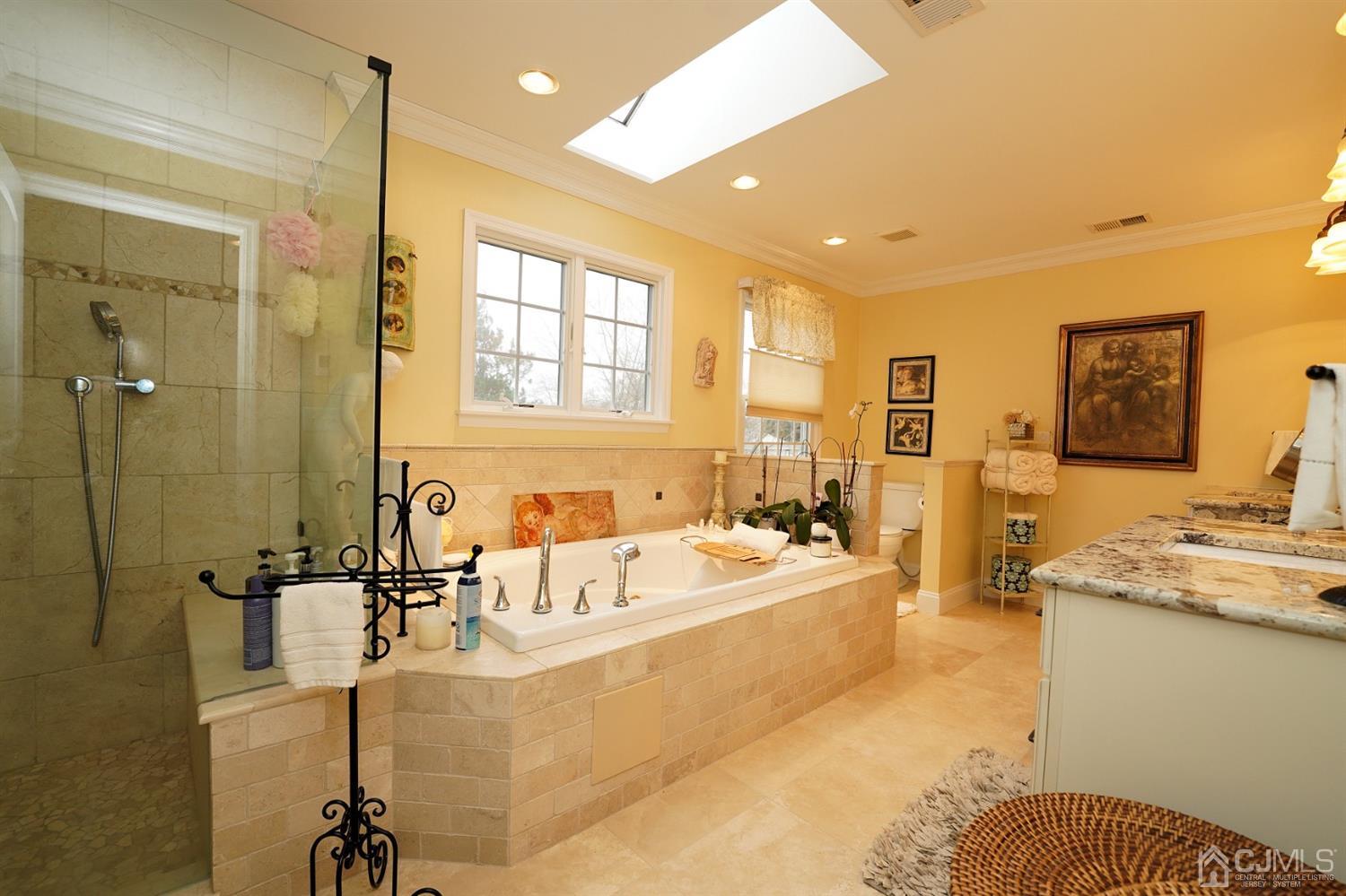 56 Kingsley Road Kendall Park, NJ 08824 - Photo 44 of 62 a bathroom with a tub sink and mirror