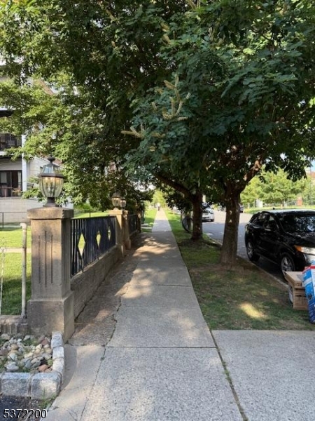 a view of street with patio