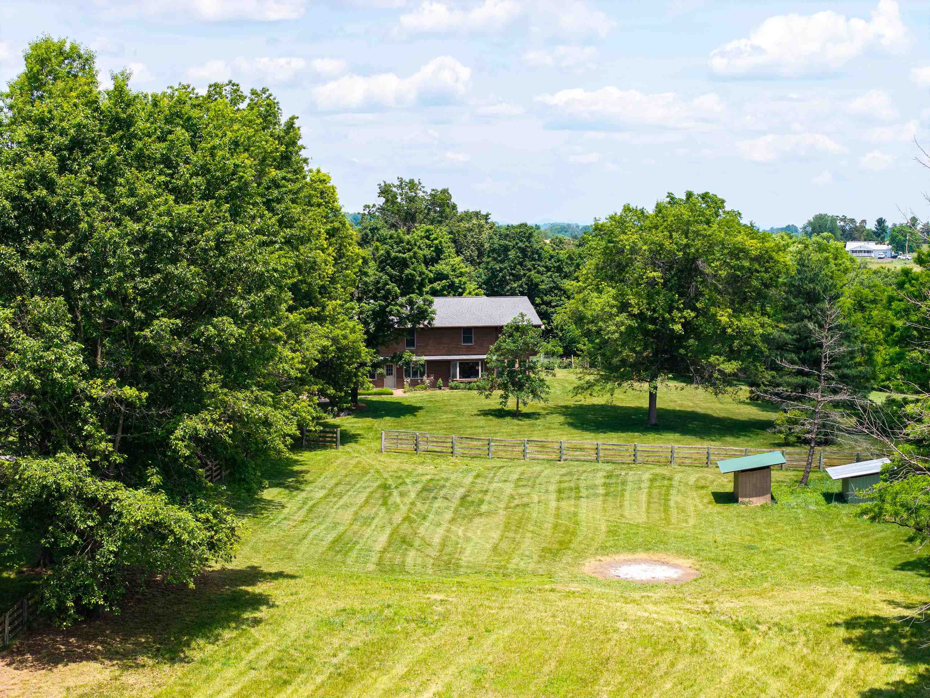 3980 Greenmount Road Harrisonburg, VA 22802 - Photo 59 of 75 The aerial photos highlights the spacious, level lot, lovely views surrounding the home, and private location.