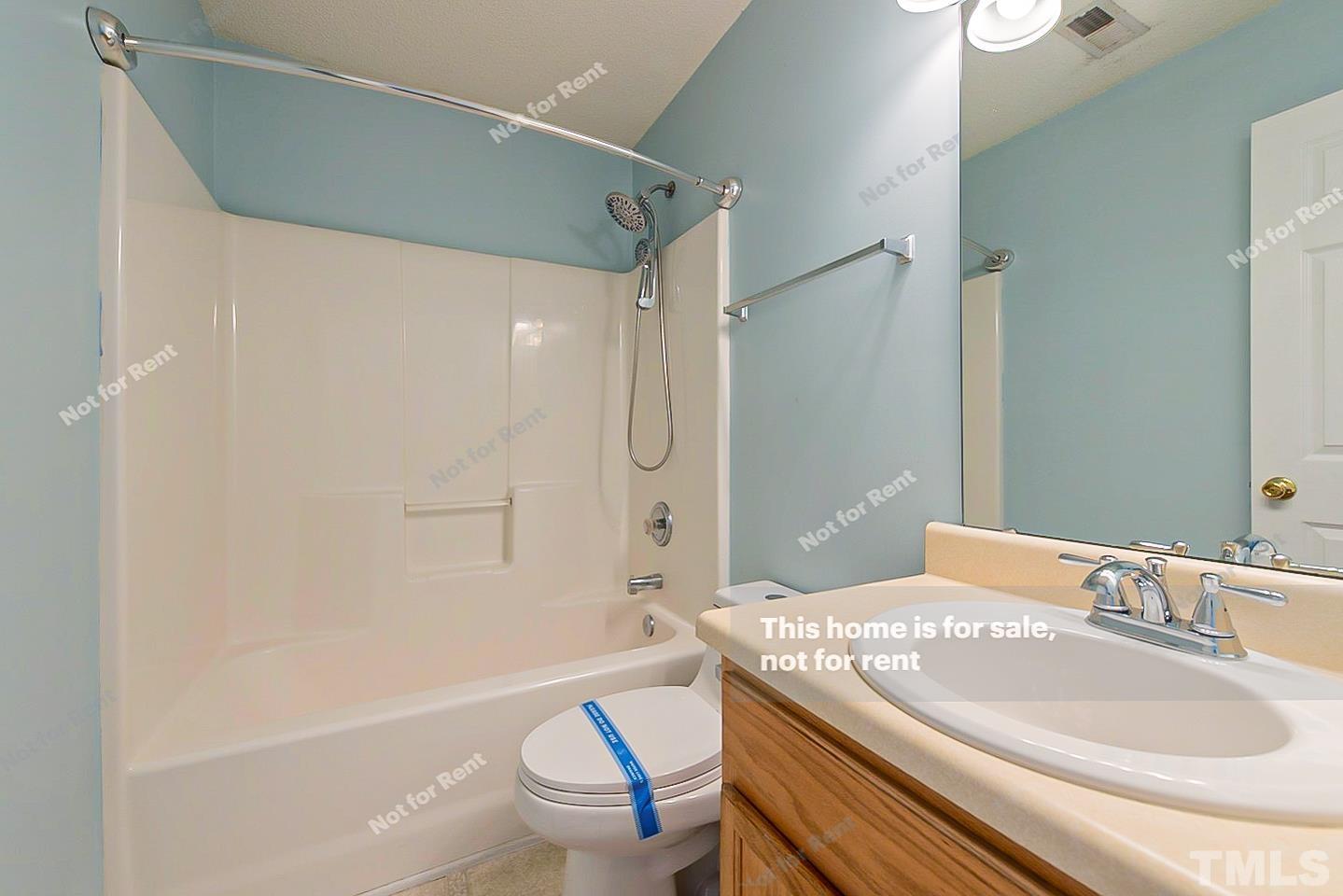 7405 Lowell Ridge Road Raleigh, NC 27616 - Photo 4 of 16 a bathroom with a sink a toilet and a mirror