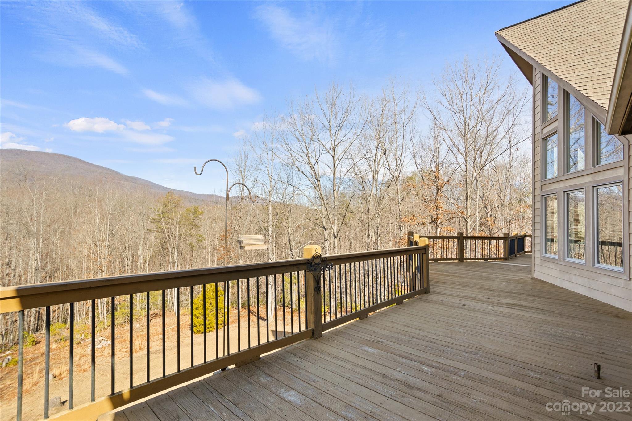 340 Highland View Lane Mill Spring, NC 28756 - Photo 36 of 48 a view of a patio with wooden floor and fence