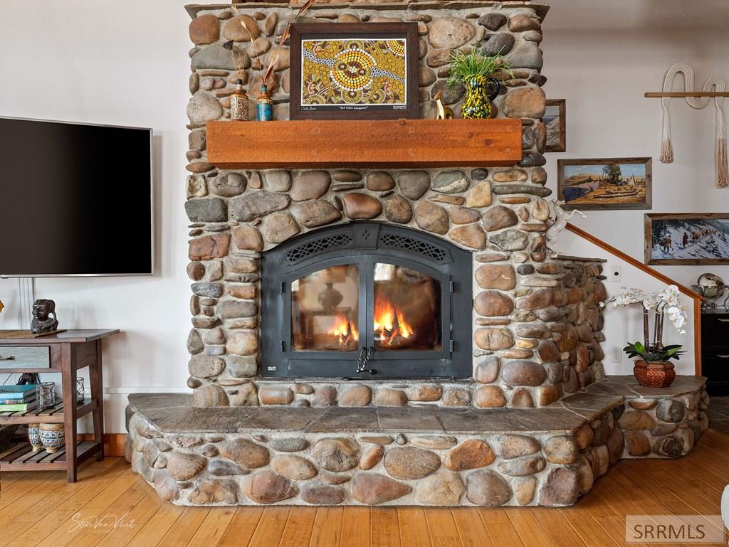 28 Lost Valley Road Salmon, ID 83467 - Photo 31 of 74 Open Hearth Fireplace In Great Room