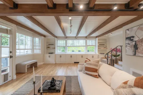 front view of a house with a small yard