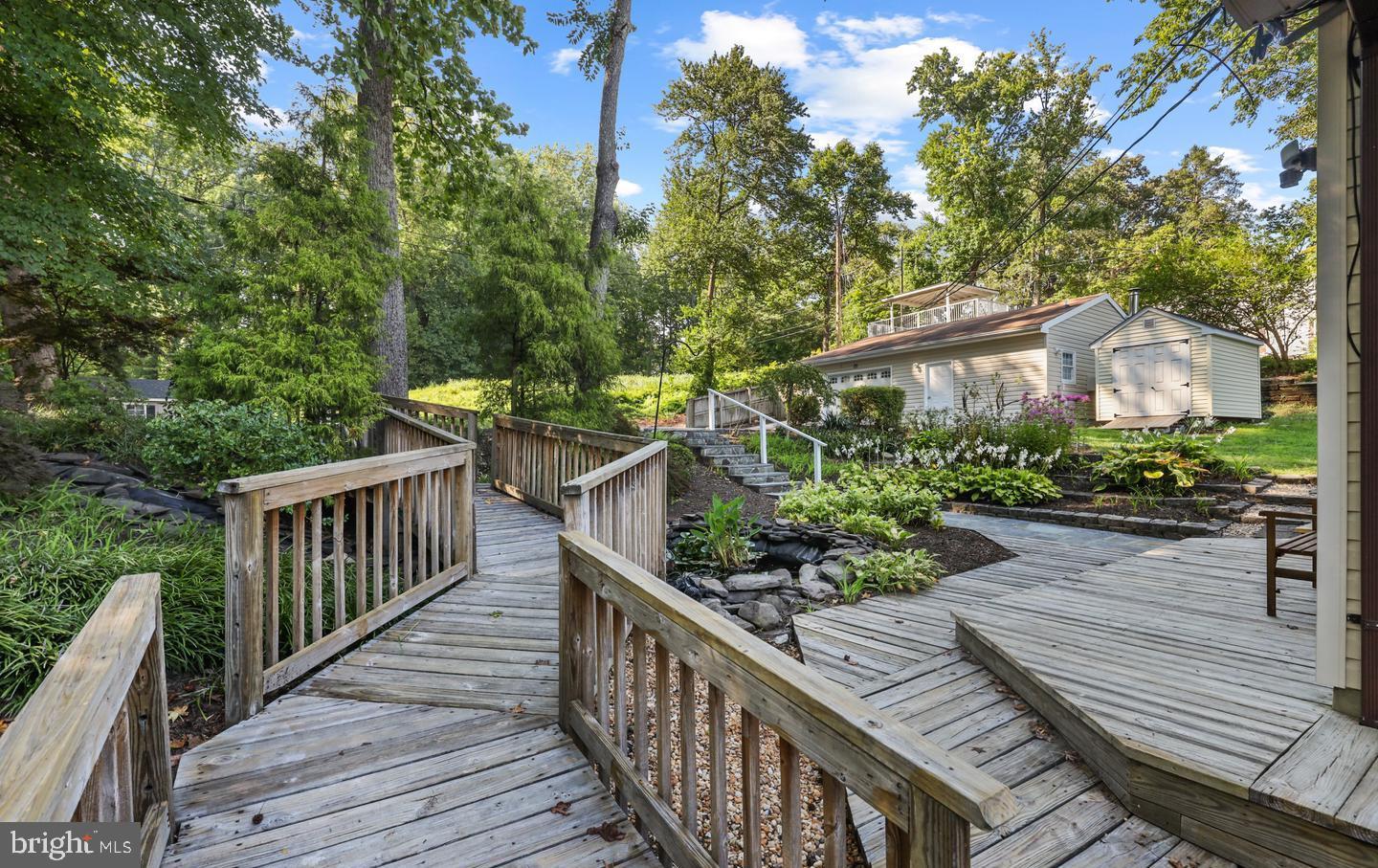 25 Leeland Road Edgewater, MD 21037 - Photo 6 of 6 Lush landscaping and pond with garage beyond