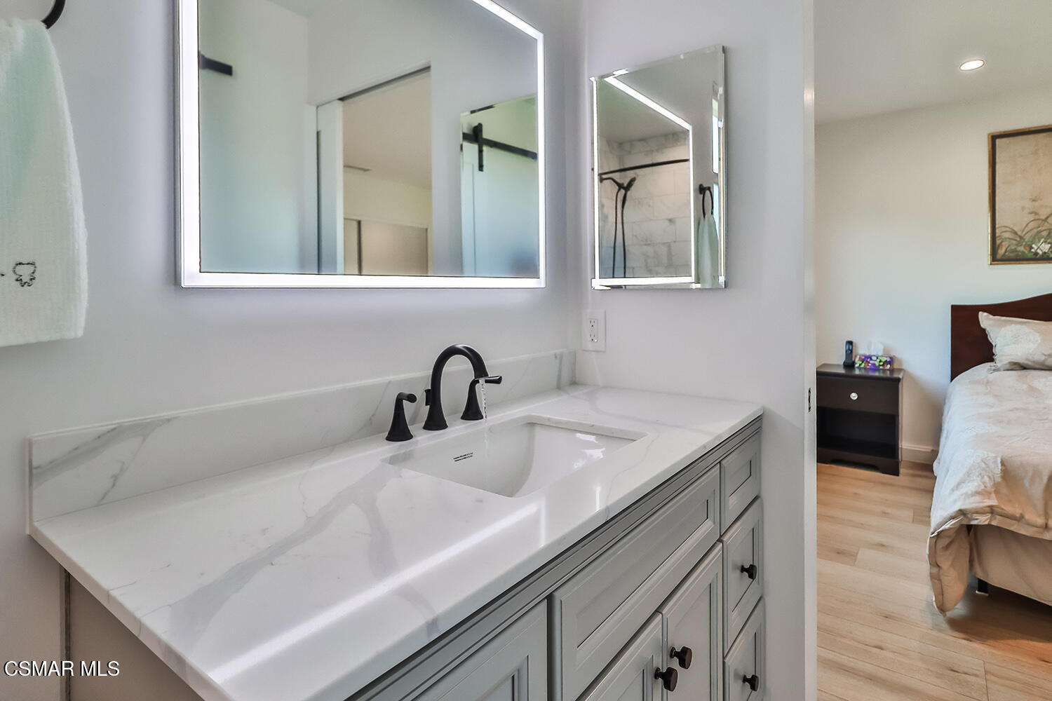 775 Ashland Avenue Simi Valley, CA 93065 - Photo 29 of 36 a bathroom with a sink and a mirror