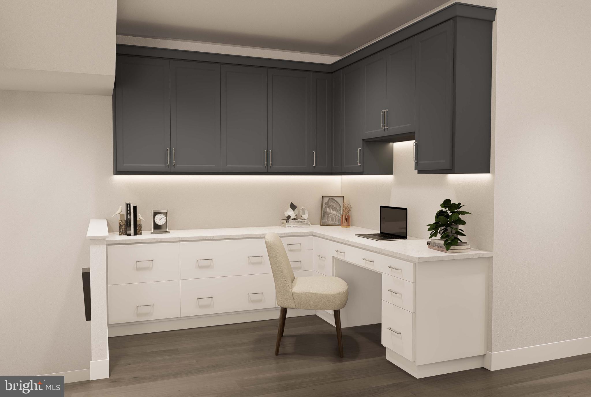 403 Pennybrook Court, Unit 2 Flourtown, PA 19031 - Photo 5 of 19 a workspace with furniture and wooden floor