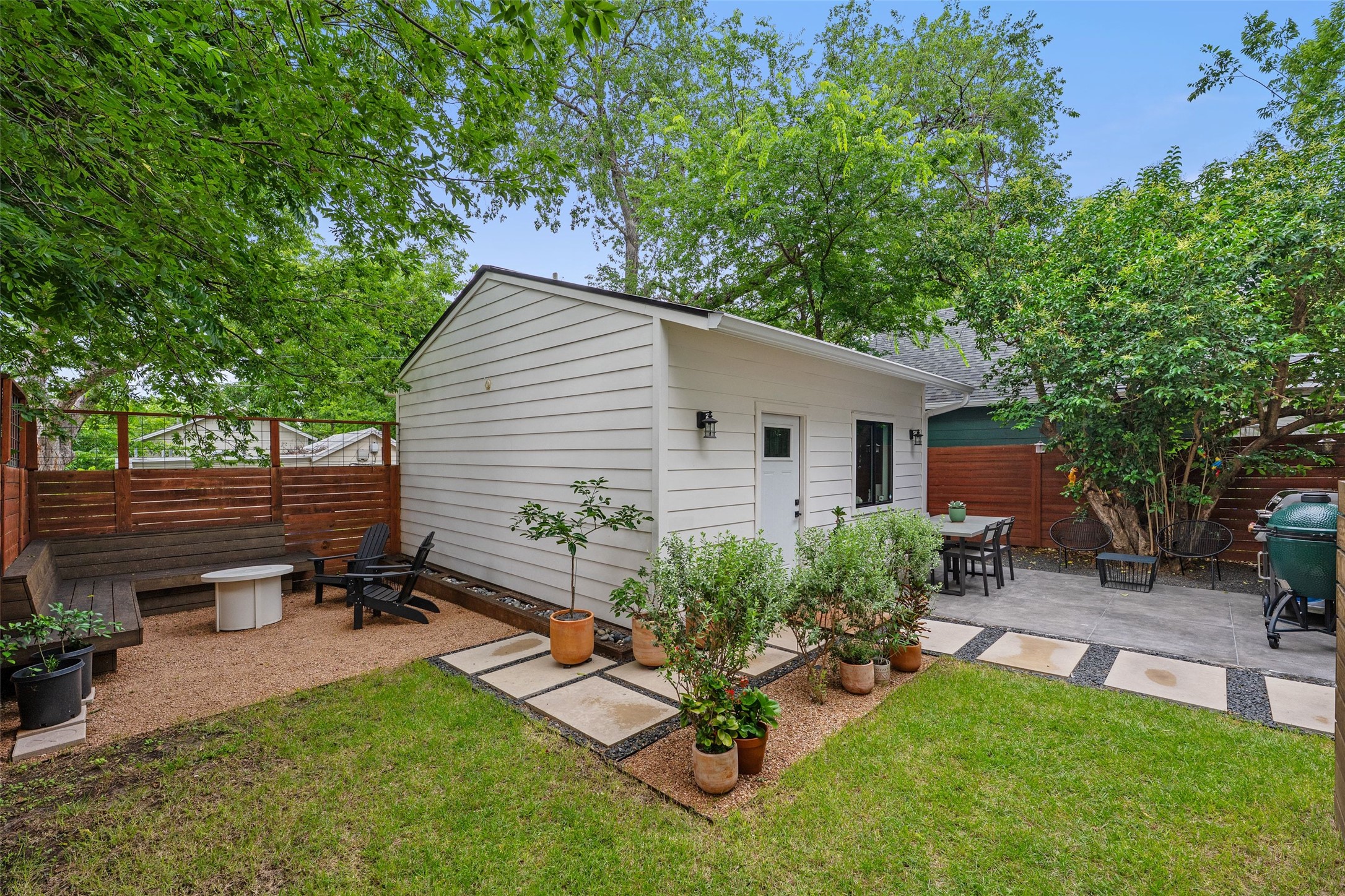 4615 Depew Avenue Austin, TX 78751 - Photo 13 of 40 Beautiful backyard with pavers, yard space, and the perfect fire pit spot!