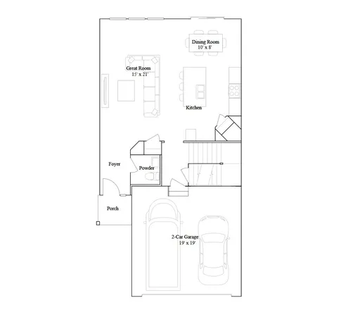 a picture of a bench in front of a wall