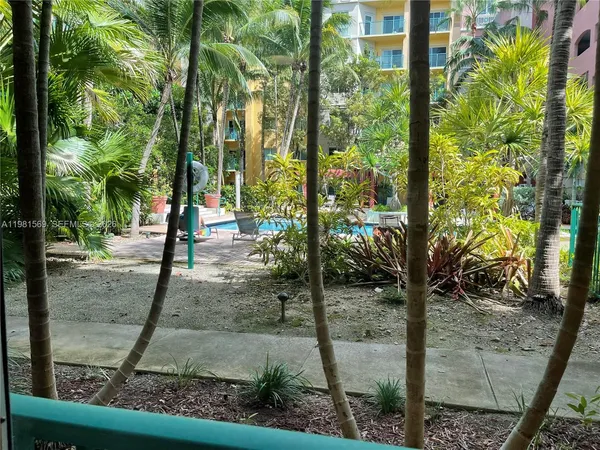 a view of a garden