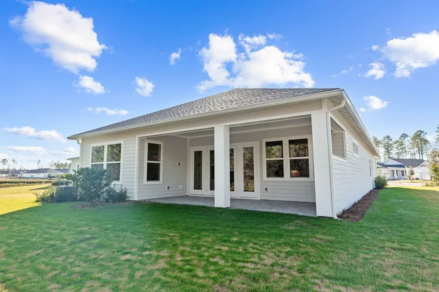 a view of yard with seating area