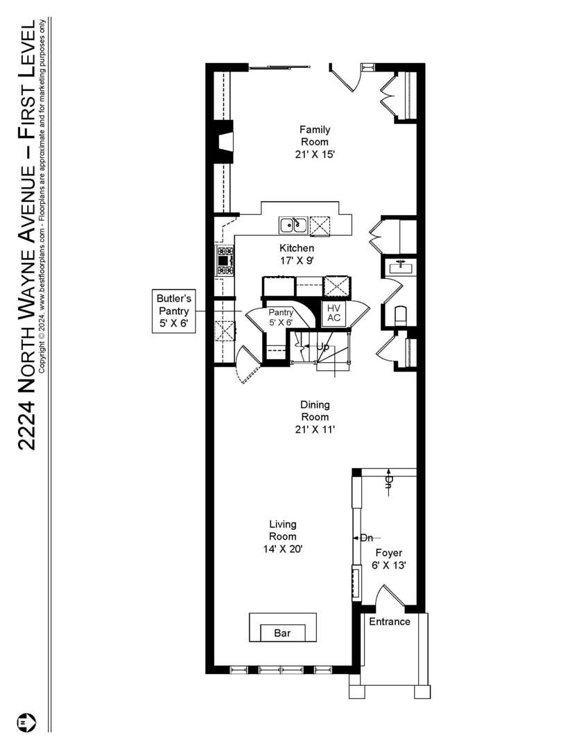 2224 North Wayne Avenue Chicago, IL 60614 - Photo 34 of 36 a picture of a bench in front of a door
