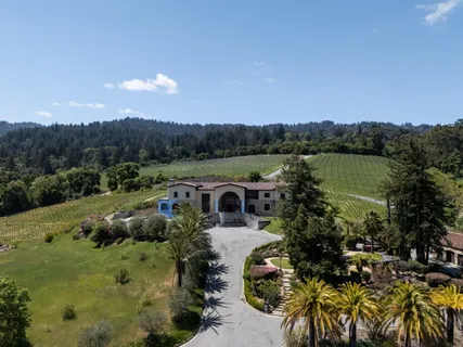 a view of a lake with a mountain in the background