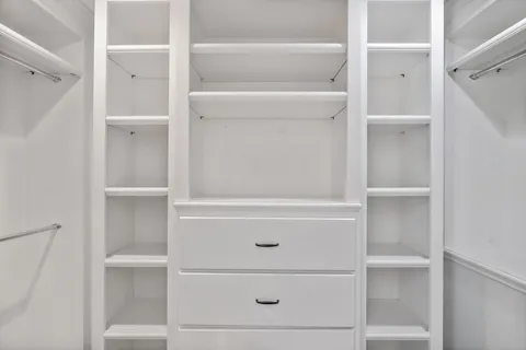 a close view of closet