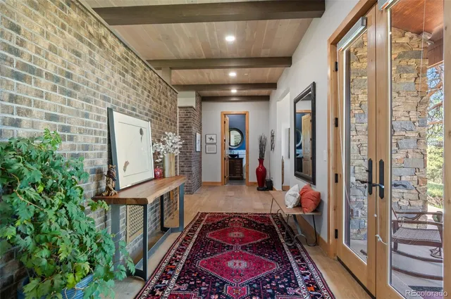 a view of a entryway of a house