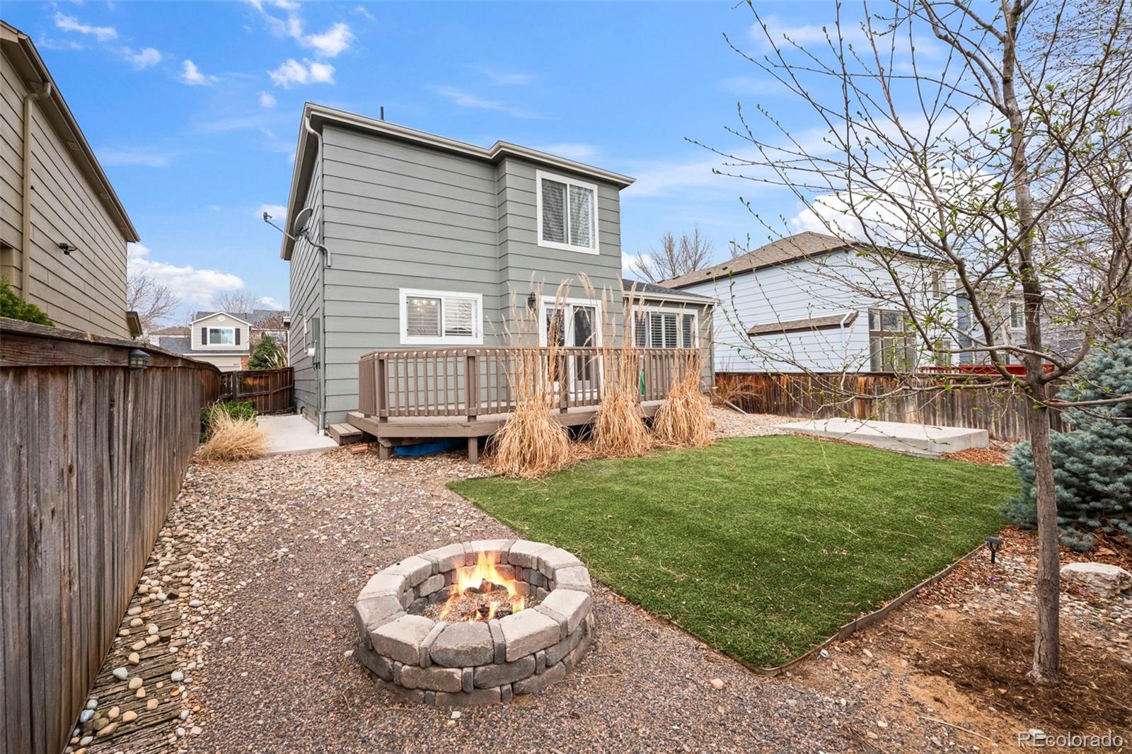 9664 Whitecliff Place Highlands Ranch, CO 80129 - Photo 25 of 46 a view of a backyard with a garden