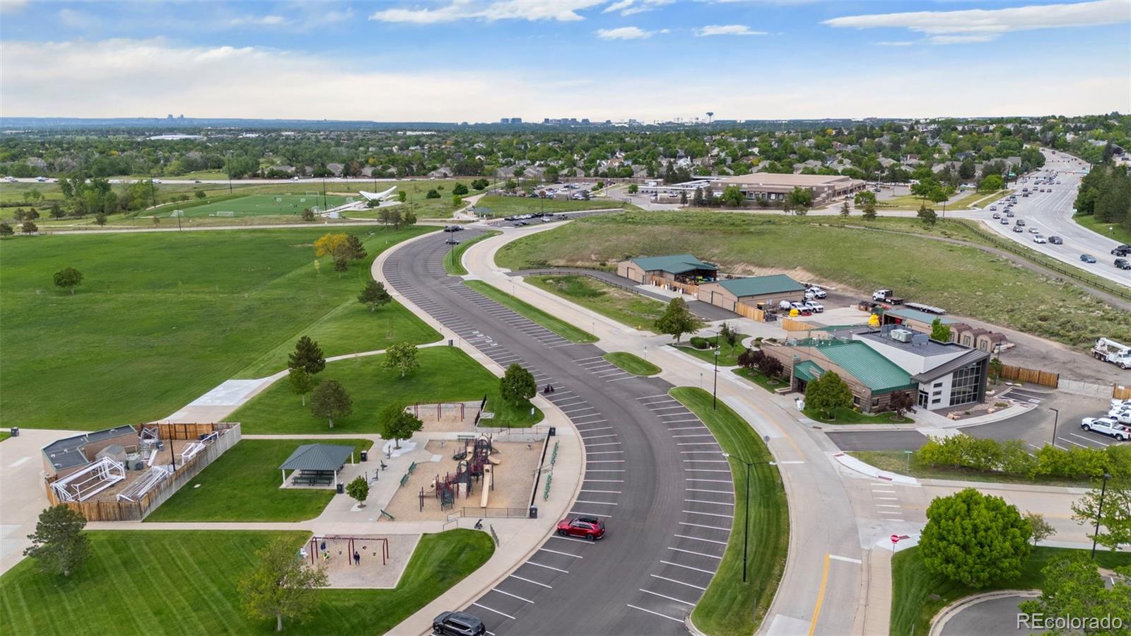 9664 Whitecliff Place Highlands Ranch, CO 80129 - Photo 33 of 46 an aerial view of a city