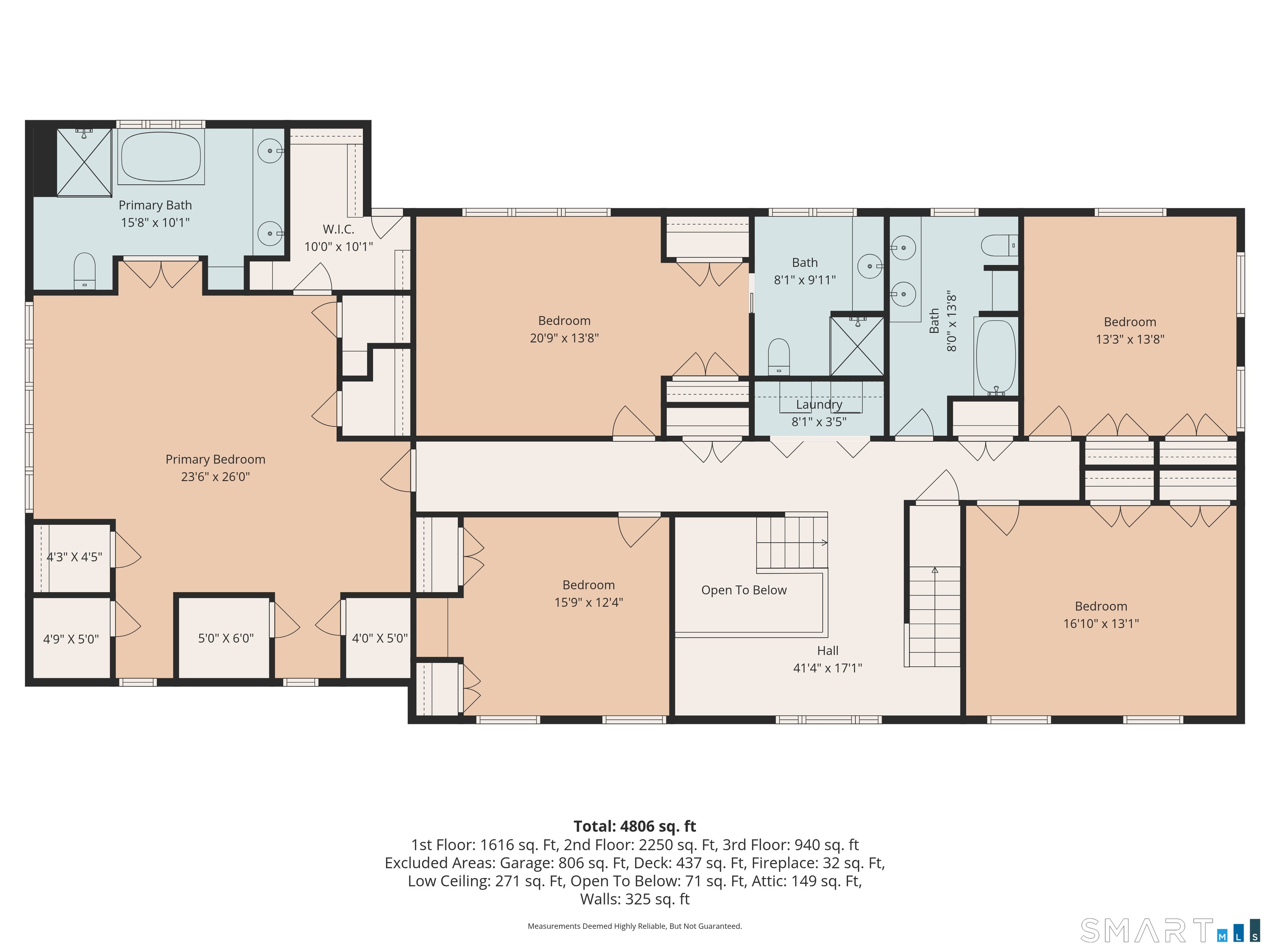 65 Little Meadow Road Guilford, CT 06437 - Photo 39 of 40 Second Level Floor Plan