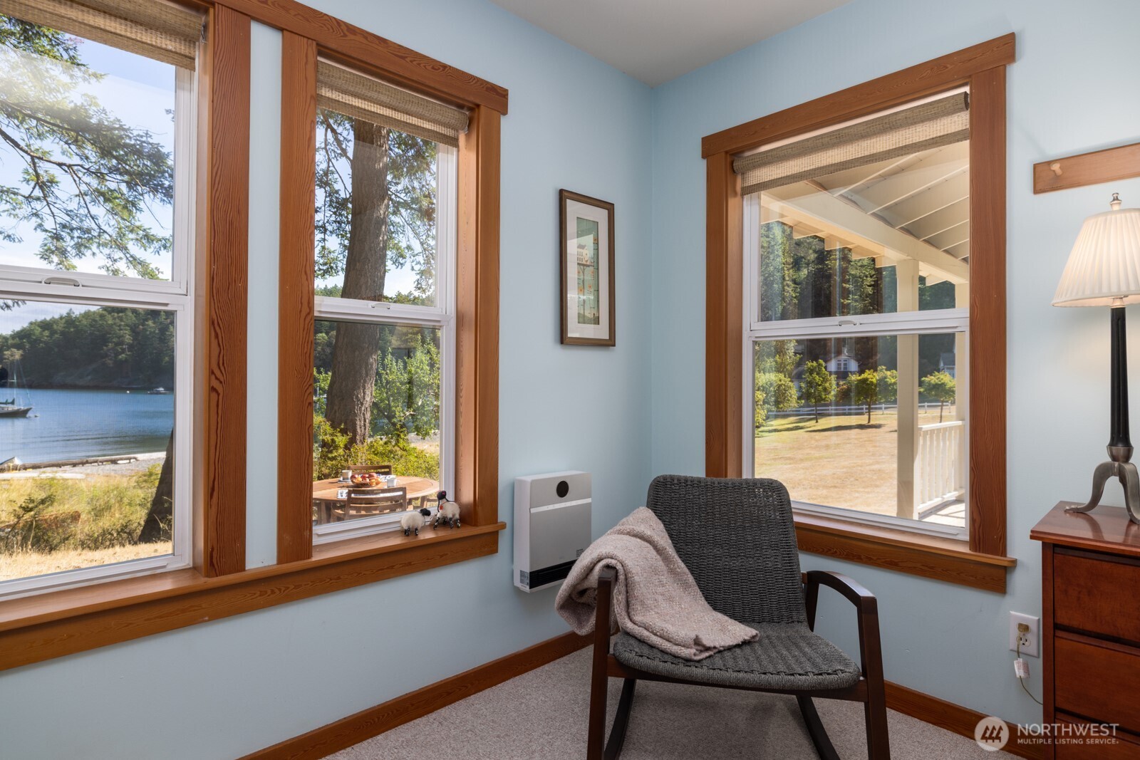 68 Sylvan Cove W Road Decatur Island, WA 98221 - Photo 17 of 35 a view of a workspace with a window and dining room