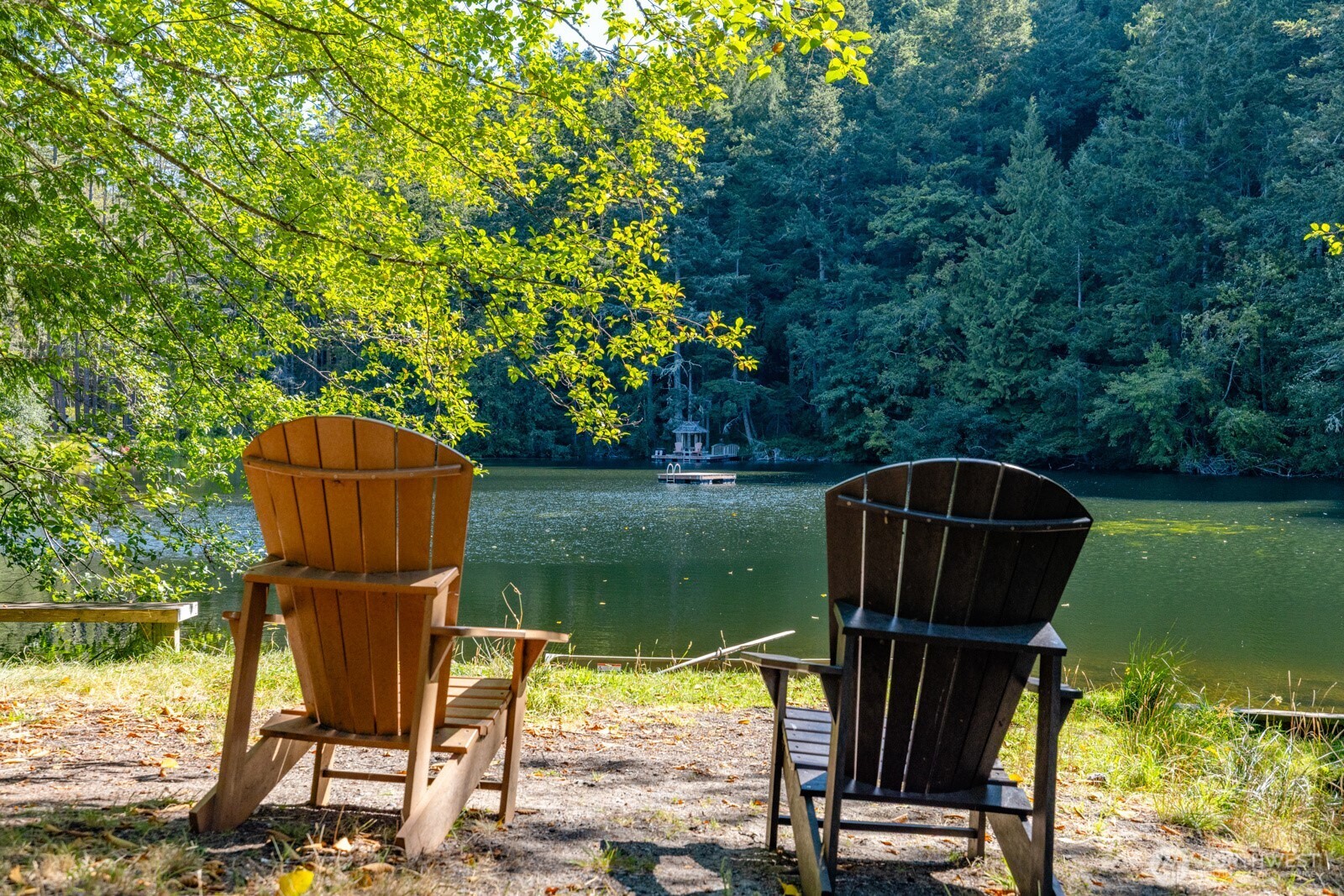 68 Sylvan Cove W Road Decatur Island, WA 98221 - Photo 33 of 35 a view of a lake from a yard