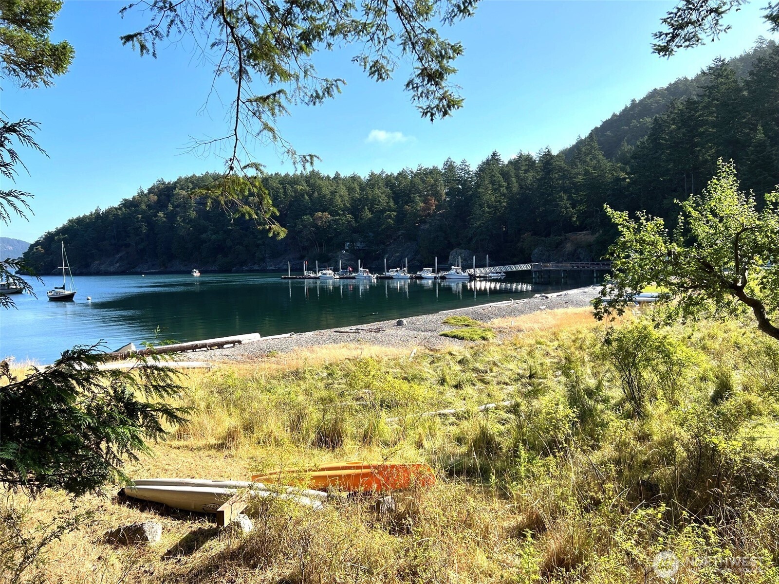68 Sylvan Cove W Road Decatur Island, WA 98221 - Photo 7 of 35 a view of a swimming pool with a garden
