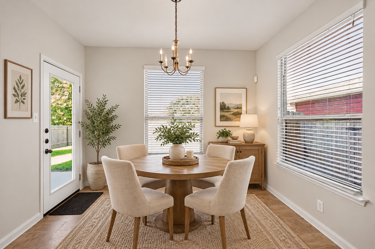 504 Old Peak Road Georgetown, TX 78626 - Photo 10 of 25 Sunlight streams through multiple windows into this inviting dining area finished with tile flooring.