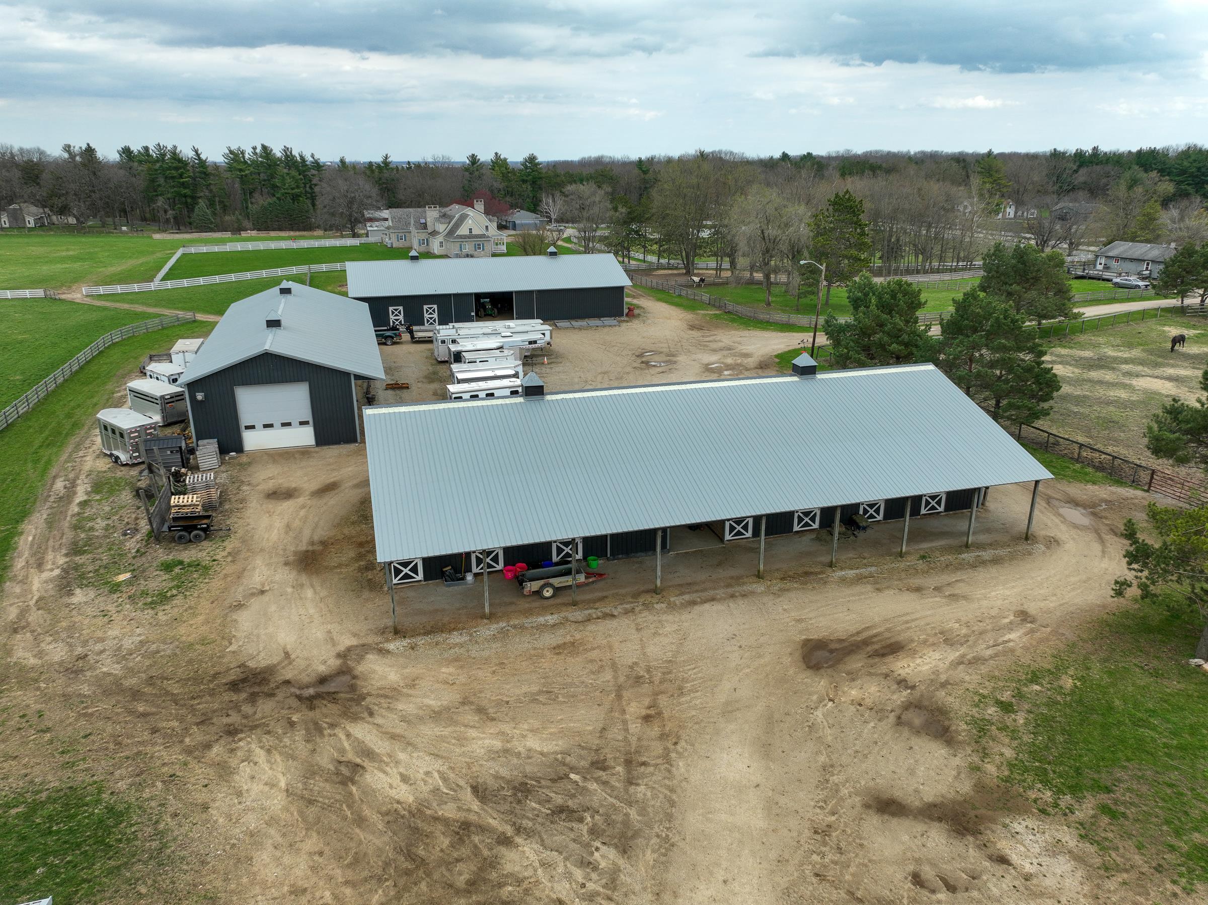8206 Bull Valley Road Bull Valley, IL 60098 - Photo 15 of 24 an aerial view of a house with a yard basket ball court and outdoor seating