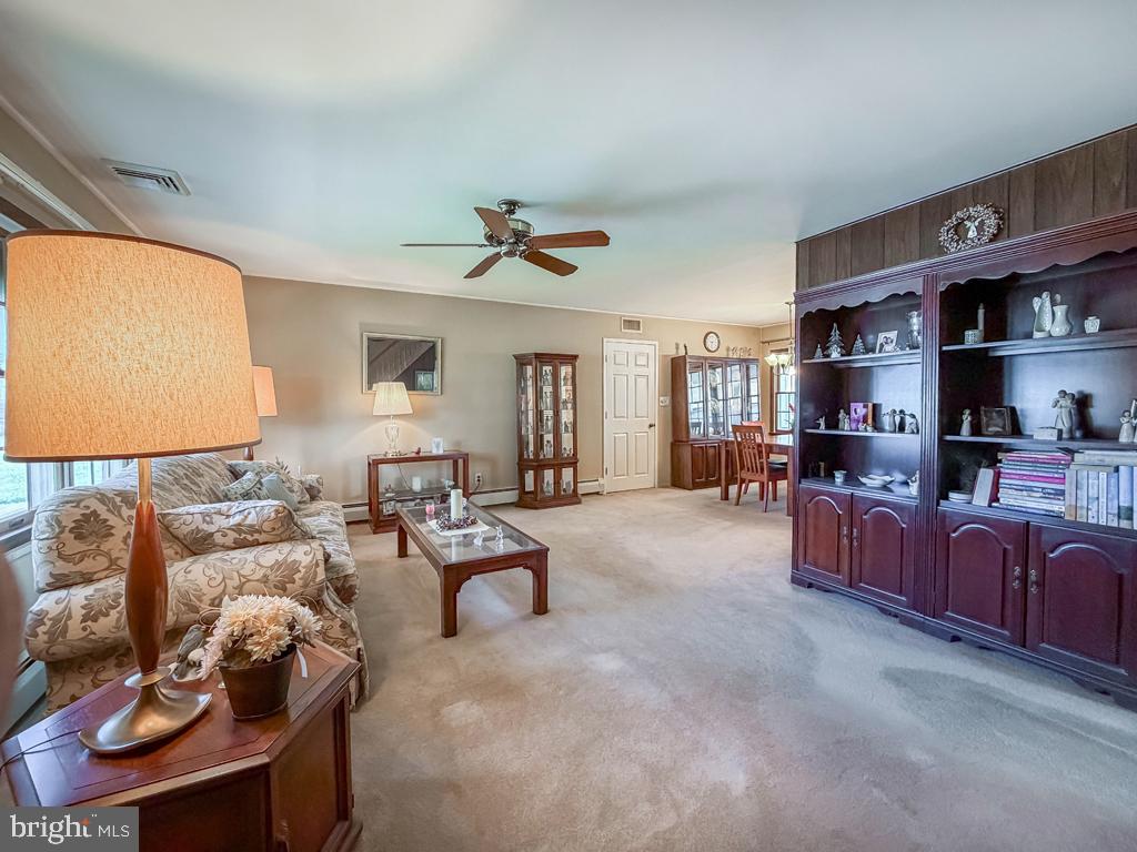 Spacious living area with natural light