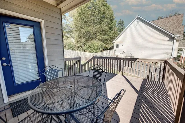 an aerial view of a house with swimming pool