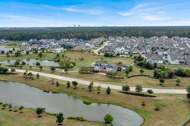 an aerial view of a city