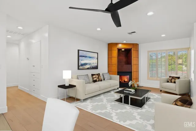 a view of a dining room and livingroom