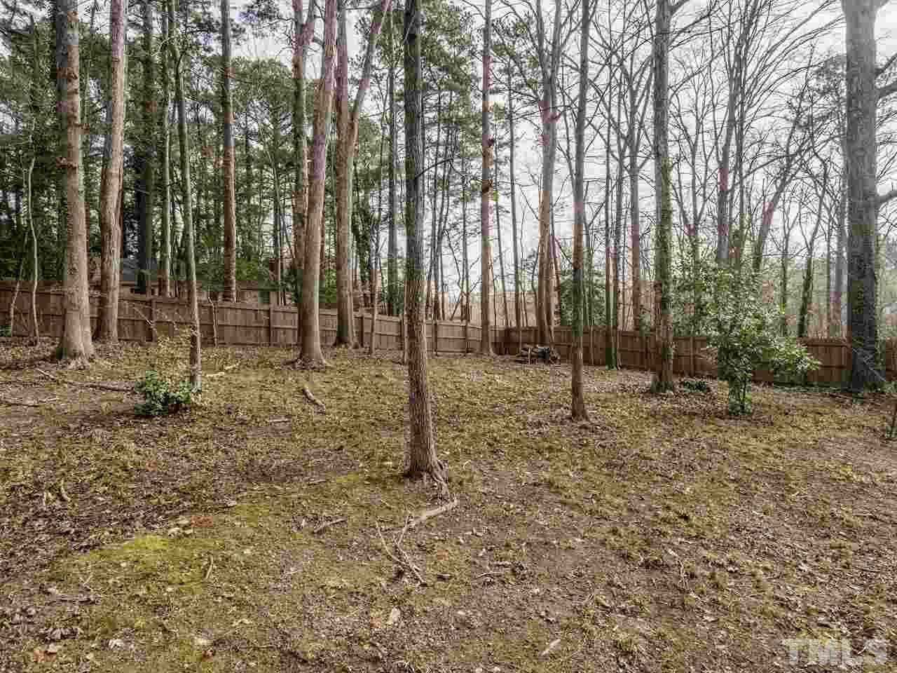 4109 Oak Park Road Raleigh, NC 27612 - Photo 28 of 28 a backyard of a house with lots of trees