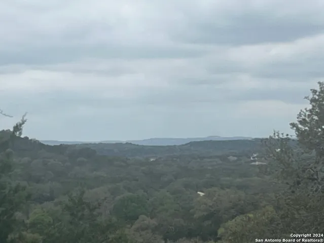 a view of city and mountain in the back