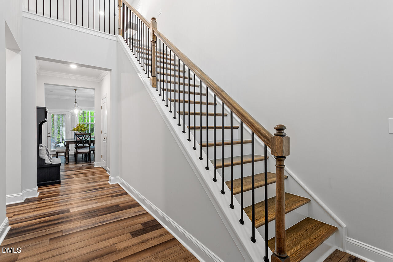 3932 Mount Moran Road Raleigh, NC 27616 - Photo 5 of 40 a view of entryway and hall with wooden floor