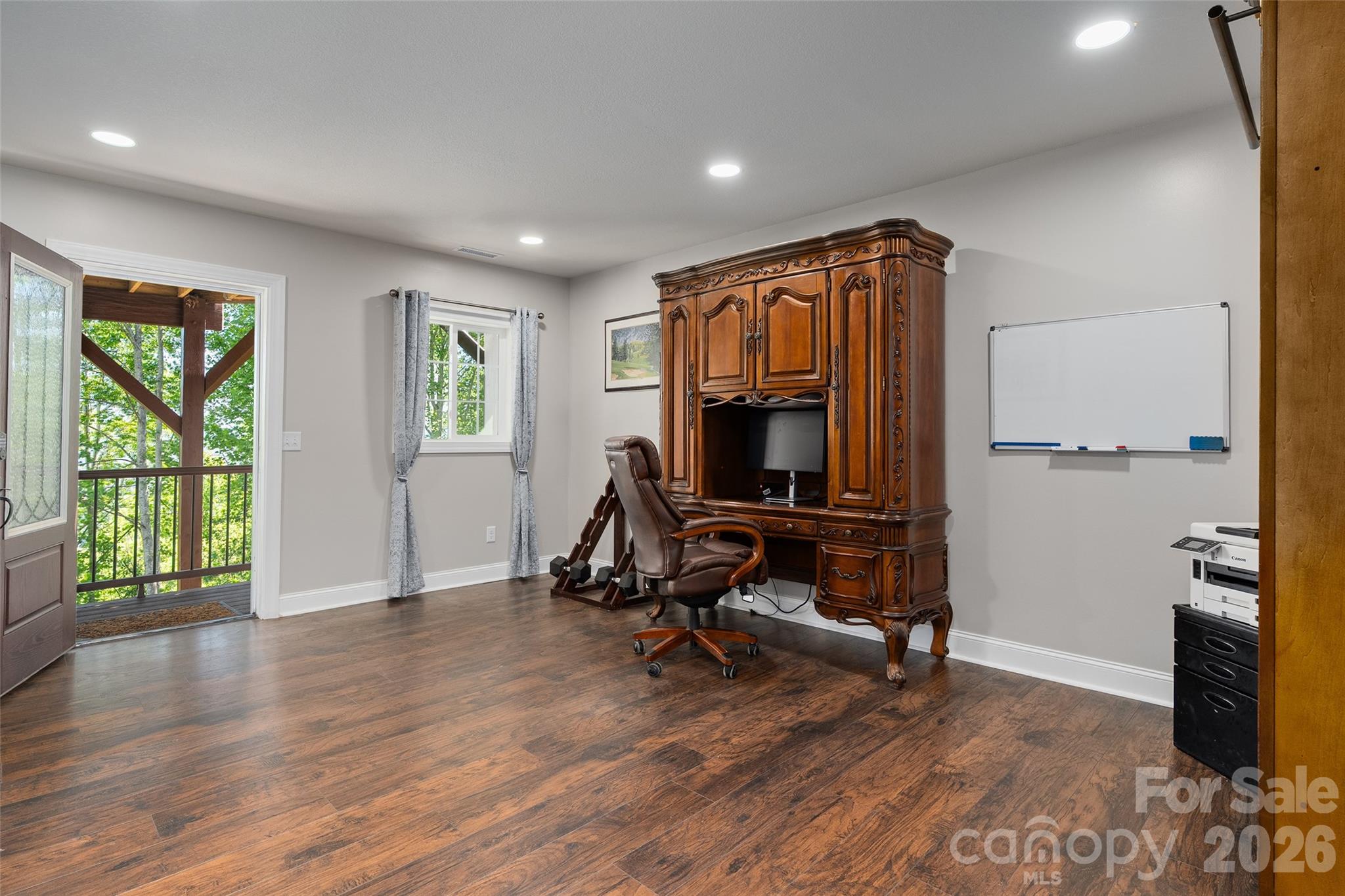 114 Nesting Ridge Waynesville, NC 28785 - Photo 31 of 40 a view of a workspace with furniture and a window