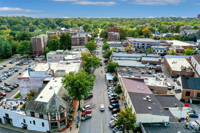 a view of city and mountain