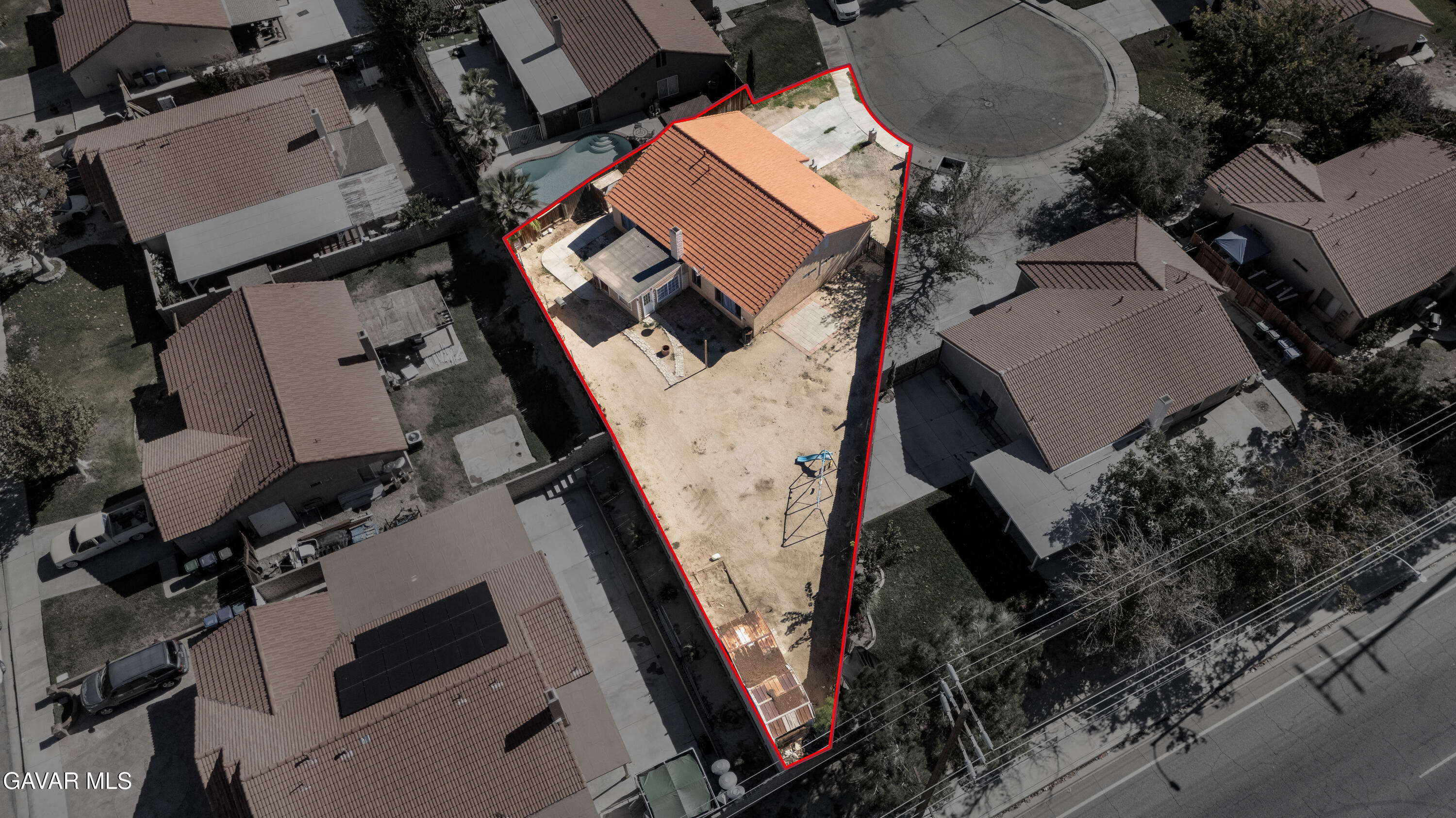 4015 Triton Drive Palmdale, CA 93552 - Photo 2 of 19 an aerial view of a backyard with outdoor seating