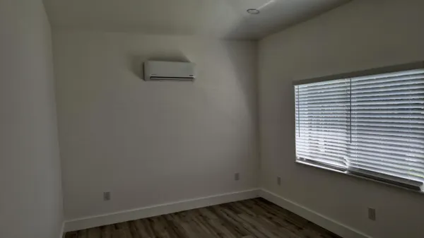 an empty room with a window