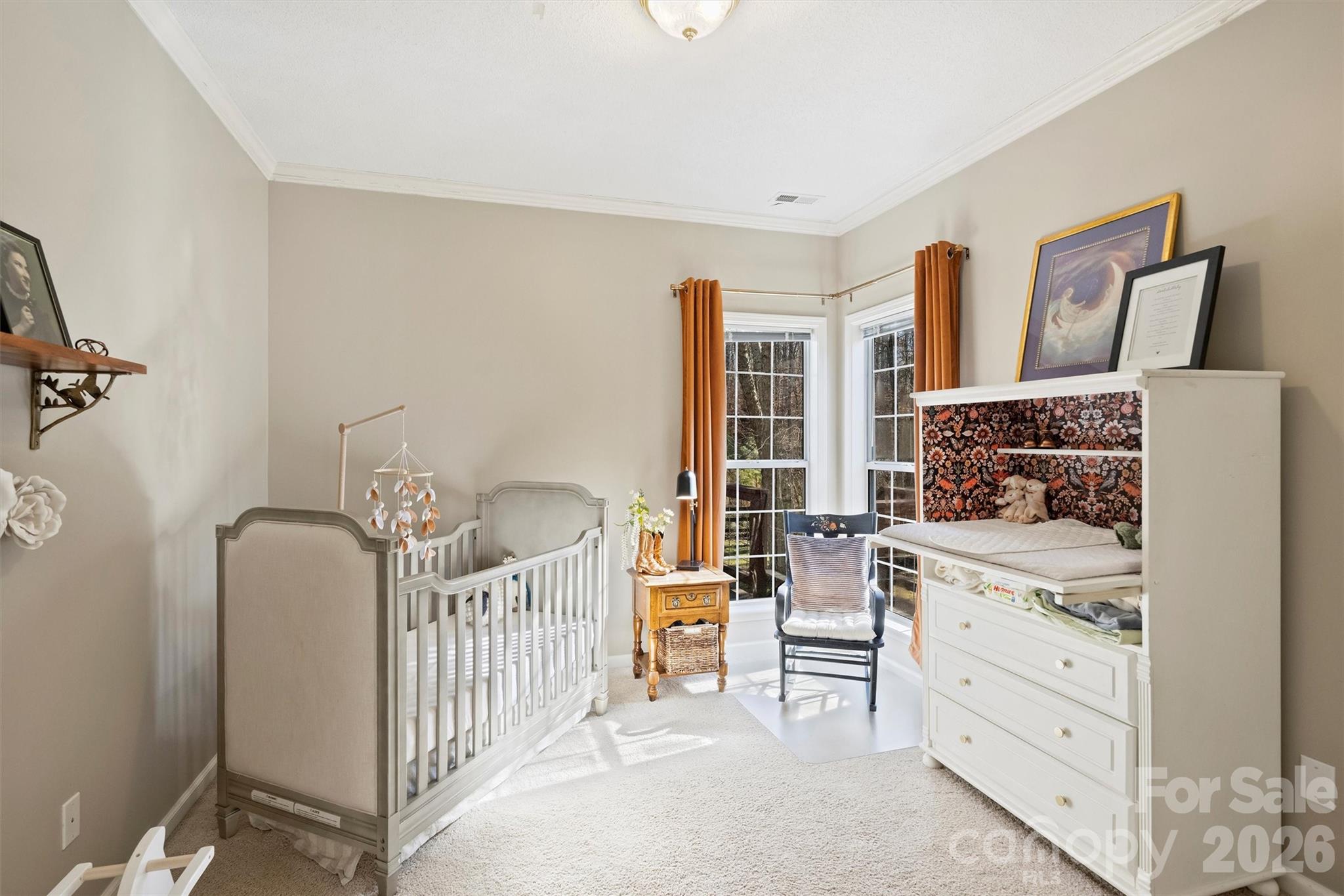 15346 Yarmouth Road Mint Hill, NC 28227 - Photo 28 of 43 a bedroom with furniture and a baby crib