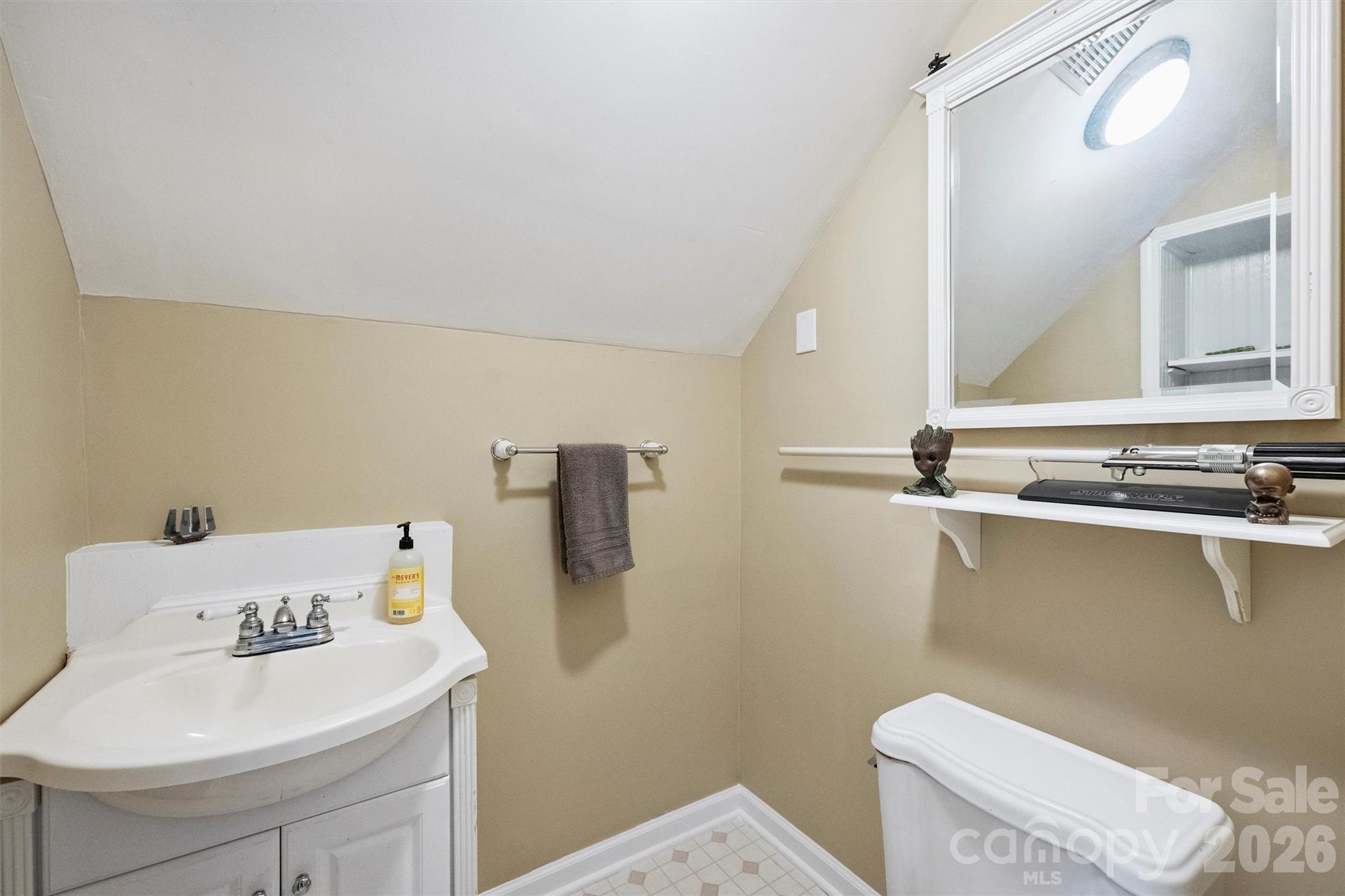 15346 Yarmouth Road Mint Hill, NC 28227 - Photo 33 of 43 a bathroom with a sink a toilet and mirror