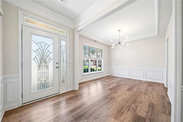 a view of livingroom with hardwood floor and window