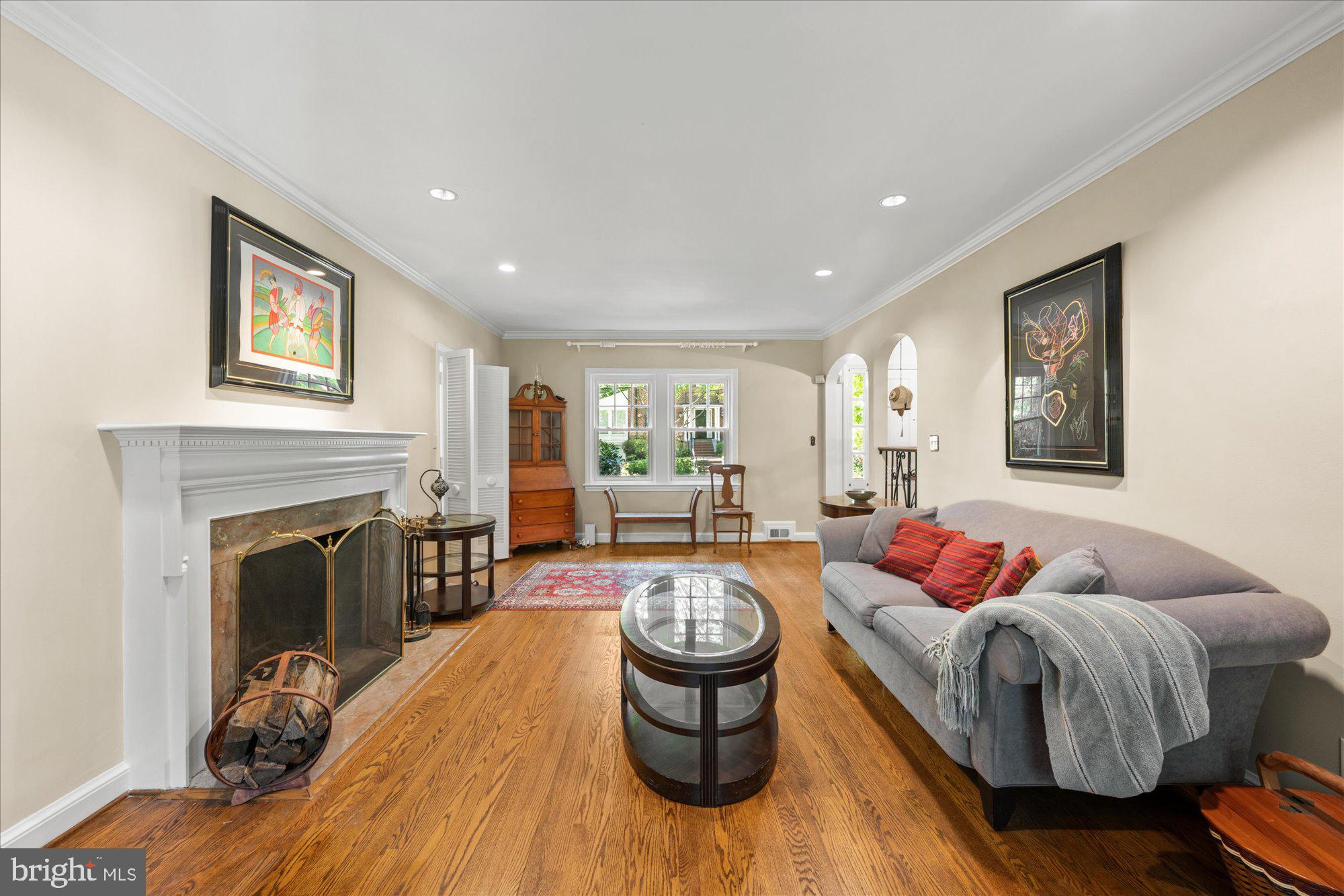 3609 Appleton Street Northwest Washington, DC 20008 - Photo 5 of 34 Large living room with fireplace