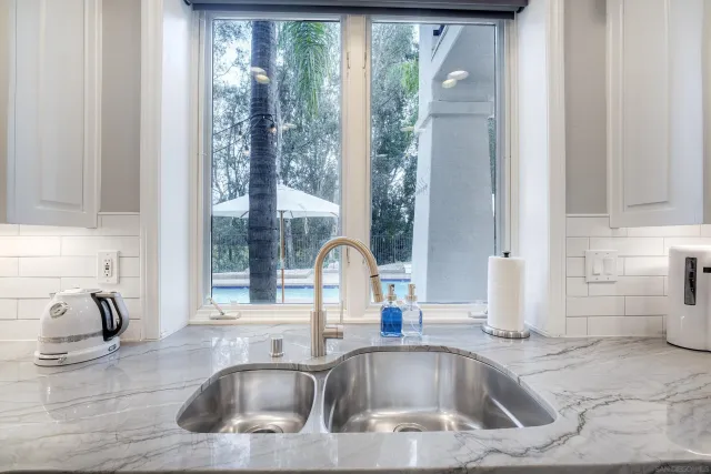 a close view of sink and tap