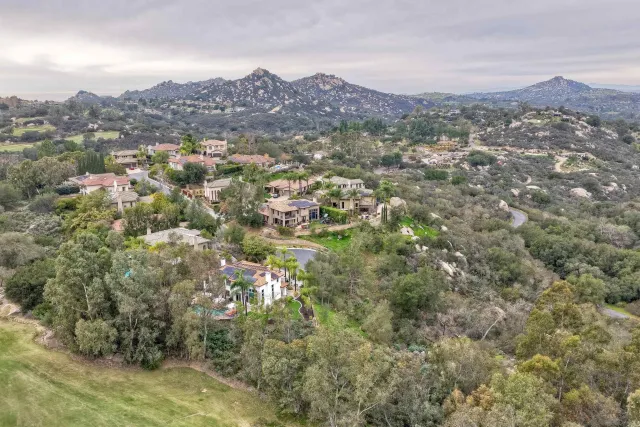 a view of city and mountain