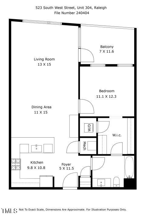523 South West Street, Unit 304 Raleigh, NC 27601 - Photo 23 of 23 a picture of a black and white photo