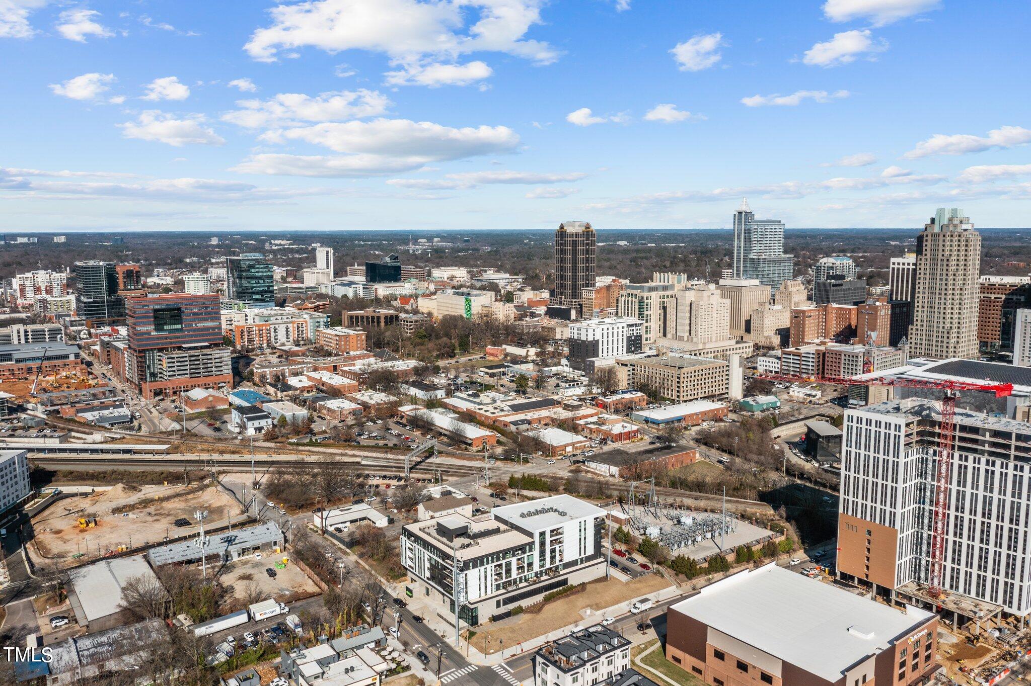 523 South West Street, Unit 304 Raleigh, NC 27601 - Photo 9 of 23 an aerial view of a city