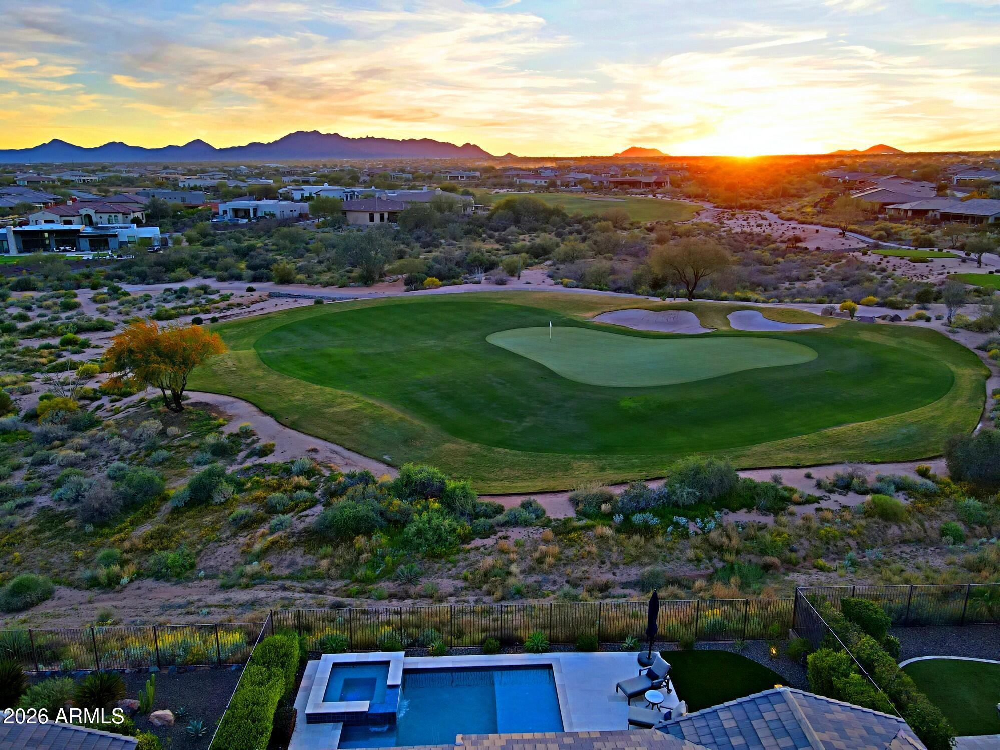 17623 East Fort Verde Road Rio Verde, AZ 85263 - Photo 1 of 57 an aerial view of a house with a garden