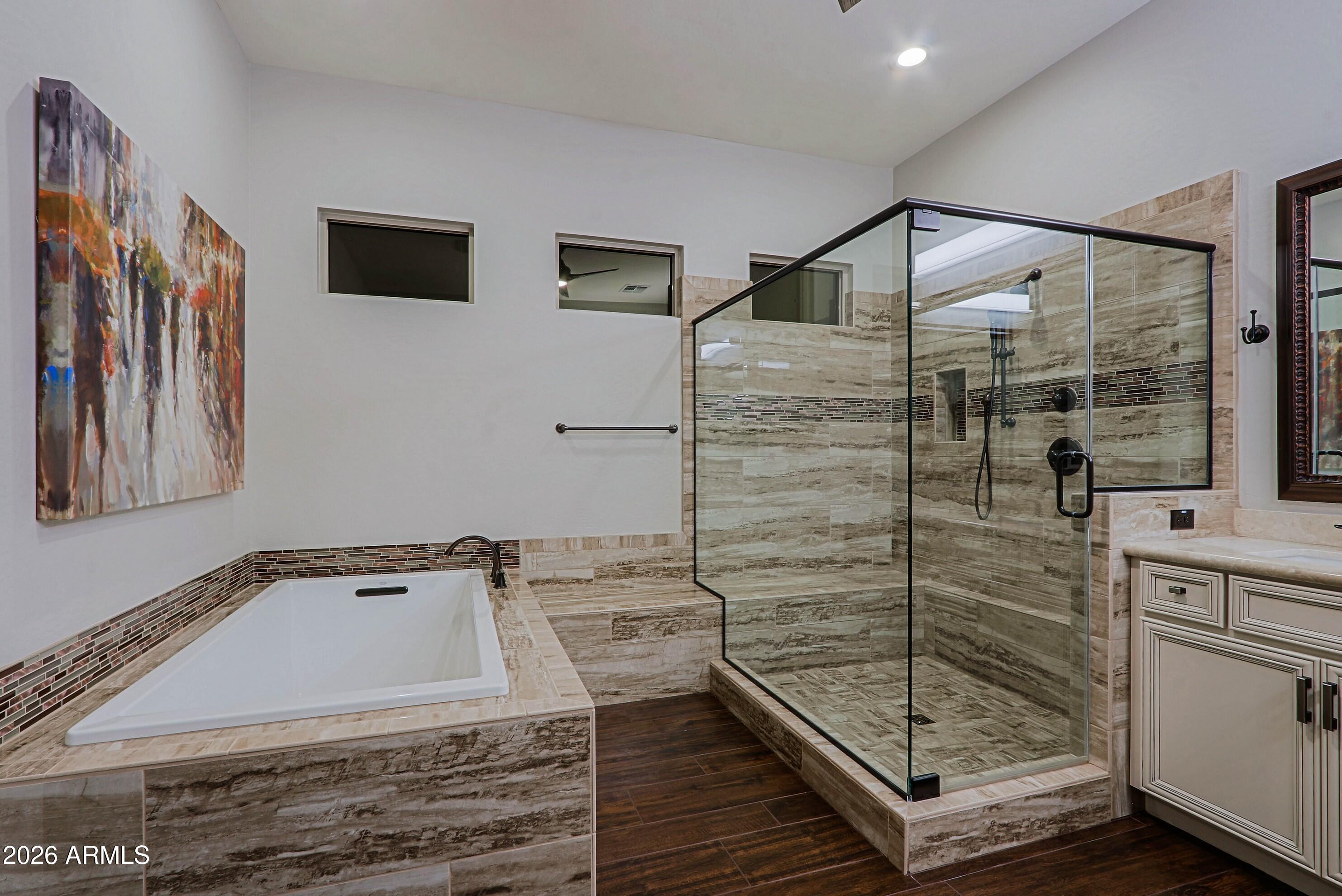 17623 East Fort Verde Road Rio Verde, AZ 85263 - Photo 31 of 57 a bathroom with a shower and a sink