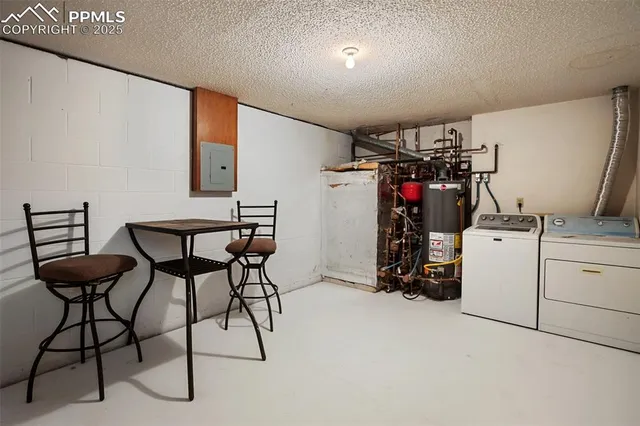 a view of a balcony with wooden floor