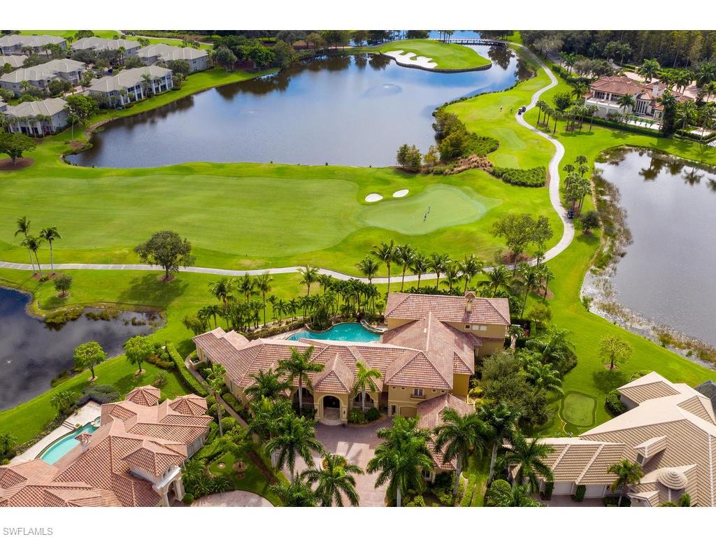 8631 Blue Flag Way Naples, FL 34109 - Photo 17 of 18 an aerial view of a house with a swimming pool yard and outdoor seating
